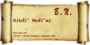 Bibó Noémi névjegykártya