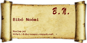 Bibó Noémi névjegykártya